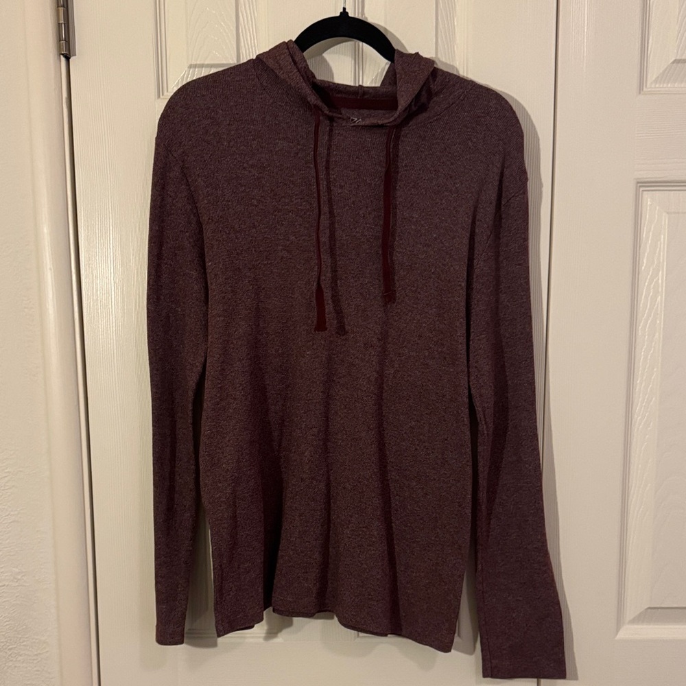 Men's Burgundy Hoodie Sweater
